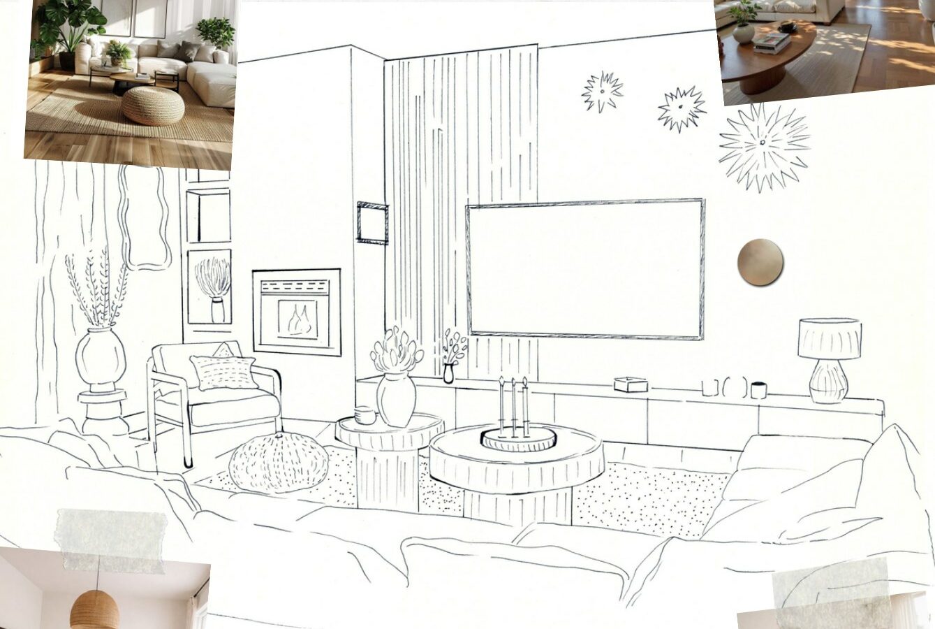 Rénovation d&rsquo;une maison familiale — croquis d&rsquo;ambiance
