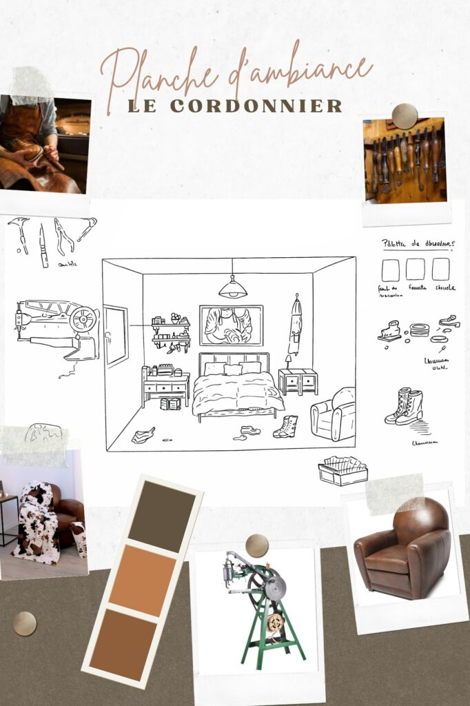 Planche d'ambiance — chambre du Cordonnier