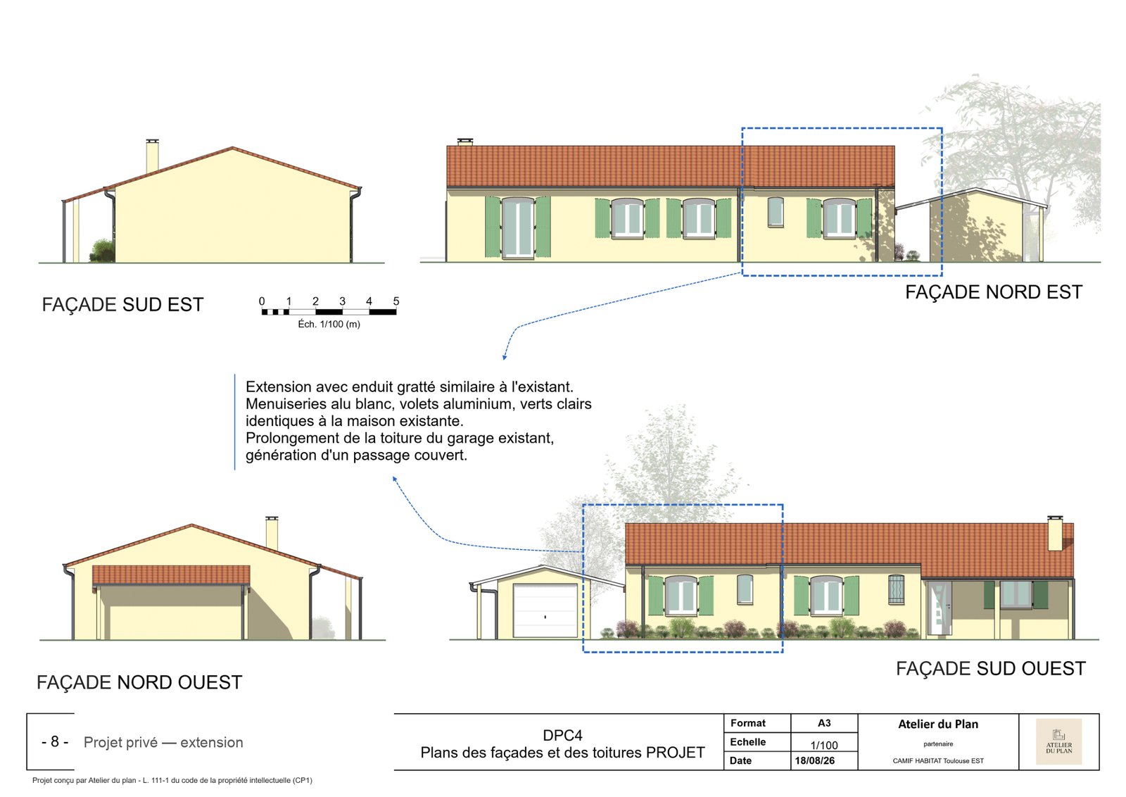 Extension — Façades du projet