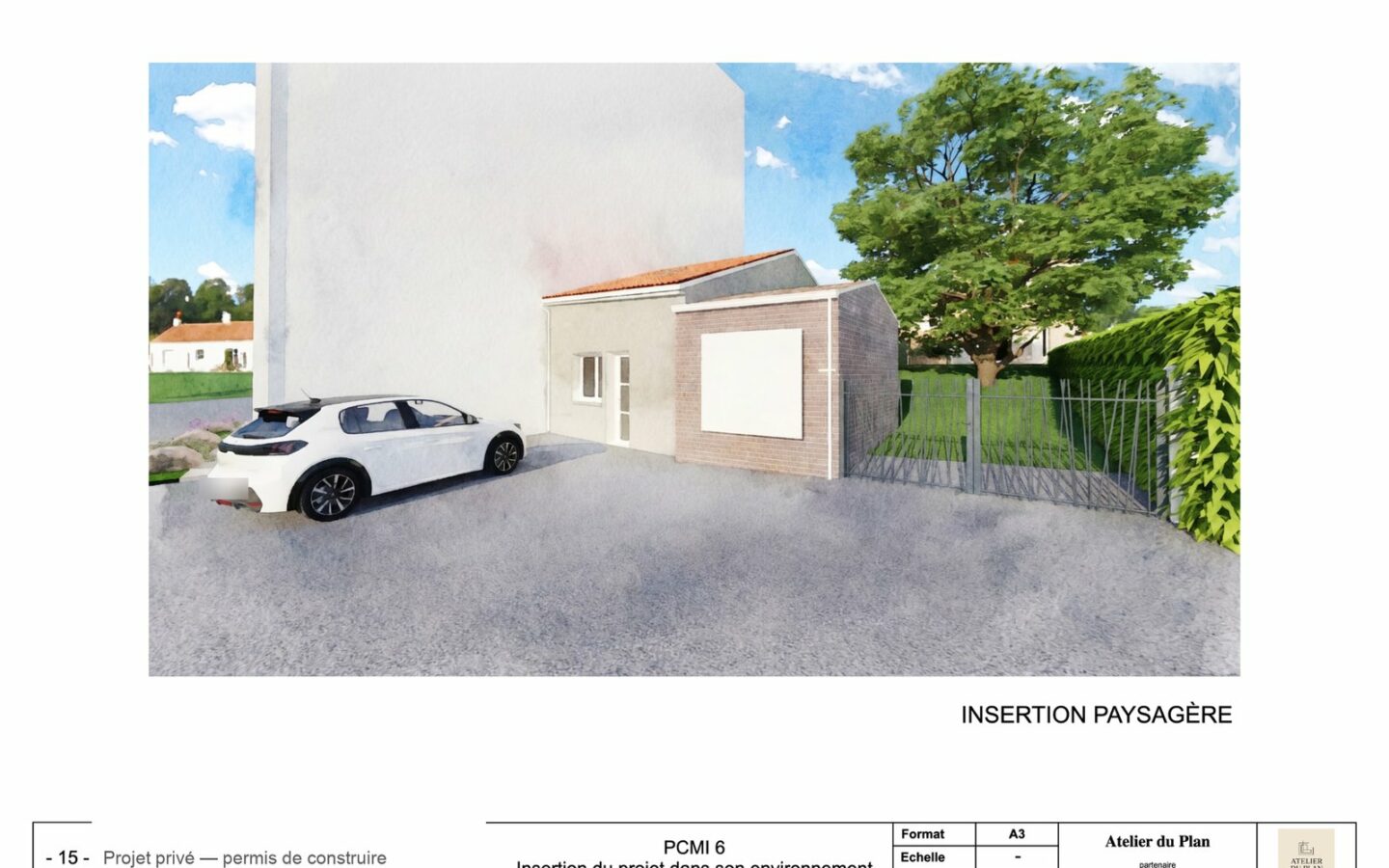 Garage transformé en habitation & extension — permis de construire