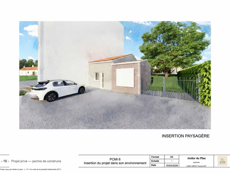 Garage transformé en habitation & extension — permis de construire